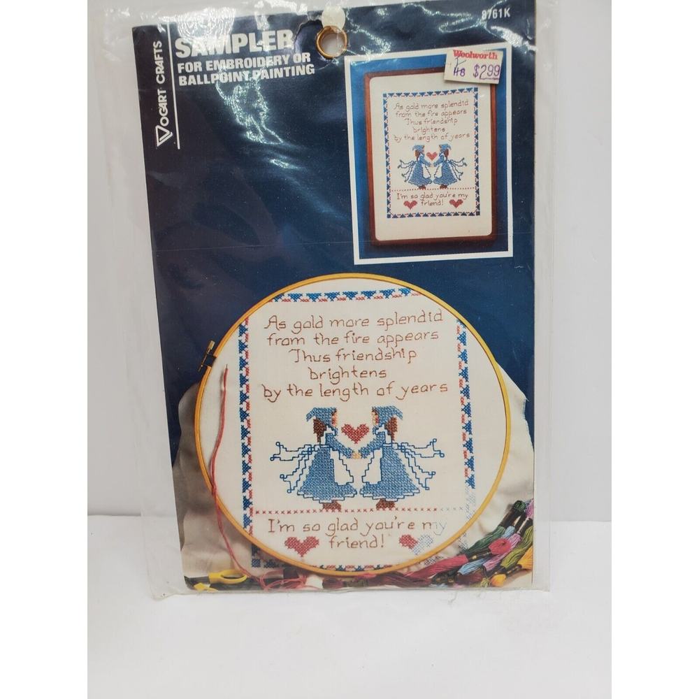 NEW Vogart Crafts Sampler 8761K Friendship Embroidery or Ballpoint Painting